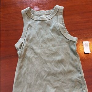 Olive Green Ribbed Tank Top- NWT